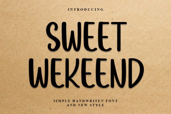 Sweet Weekend: A Refined Script Font for Modern Branding
